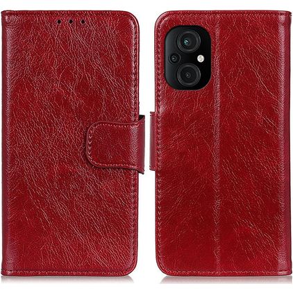 Mobigear Classy POCO M5 Hoesje Bookcase Portemonnee - Rood