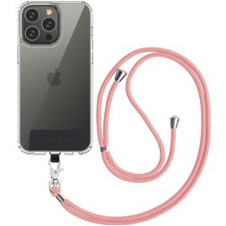 Mobigear Nylon Lanyard Universeel Telefoonkoord Verstelbaar - Roségoud