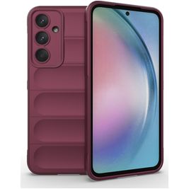 Mobigear Bumpy Samsung Galaxy A55 Hoesje Flexibel TPU Backcover - Rood