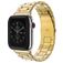 Mobigear Antwerp Stalen Apple Watch Bandje Vouwsluiting - 42/41/40/38 mm - Goud