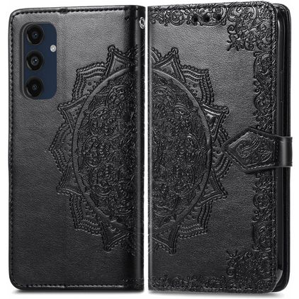Mobigear Mandala Samsung Galaxy A16 Hoesje Bookcase Portemonnee - Zwart