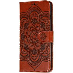 Mobigear Mandala Motorola Moto E6s (2020) Hoesje Bookcase Portemonnee - Bruin