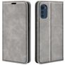 Mobigear Retro Slim Motorola Moto E32 Hoesje Bookcase Portemonnee - Grijs