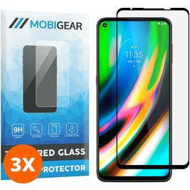 Mobigear Premium Motorola Moto G9 Plus Glazen Screenprotector - Case Friendly - Zwart (3-Pack)