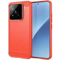 Mobigear Brushed Slim Xiaomi 15 Hoesje Flexibel TPU Backcover - Rood