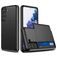 Mobigear Card Samsung Galaxy S21 Hoesje Hardcase Backcover Shockproof met Pasjeshouder - Zwart