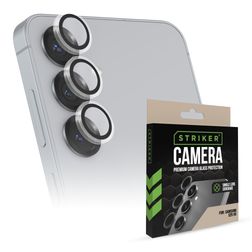 Striker Single Lens Samsung Galaxy S25 Glazen Camera Lens Protector - Case Friendly - Zwart