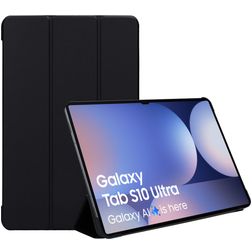 Mobiparts Tri Fold Samsung Galaxy Tab S10 Ultra Hoes Bookcase - Zwart