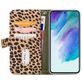 Mobilize Magnet Zipper Samsung Galaxy S21 FE Hoesje Uitneembare 2in1 Bookcase Portemonnee - Olive Leopard