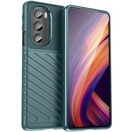 Mobigear Groove Motorola Edge 30 Pro Hoesje Flexibel TPU Backcover - Groen