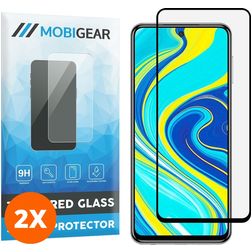 Mobigear Premium Xiaomi Redmi Note 9S Glazen Screenprotector - Case Friendly - Zwart (2-Pack)