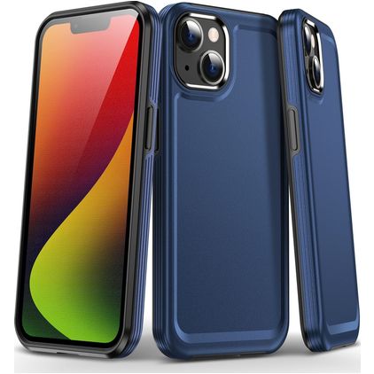 Mobigear Slim Armor iPhone 15 Plus Hoesje Hardcase Backcover Shockproof - Marineblauw