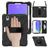 Mobigear SureGrip XGuard iPad Mini 7 (2024) Hoes Hard Kunststof,Siliconen Backcover + Stylus Houder + Schouderband + Standaard - Zwart
