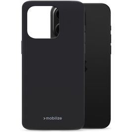Mobilize Rubber Gelly iPhone 16 Pro Max Hoesje Flexibel TPU Backcover - Zwart