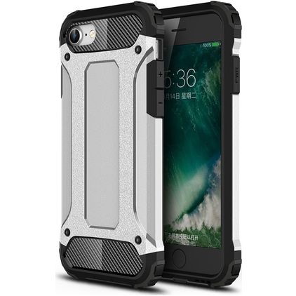 Mobigear Outdoor iPhone SE (2020) Hoesje Hardcase Backcover Shockproof - Zilver
