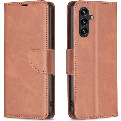 Mobigear Excellent Samsung Galaxy S25 FE Hoesje Bookcase Portemonnee - Bruin
