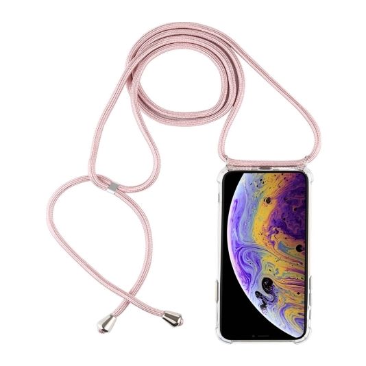 Mobigear Lanyard Transparent TPU Case Rose Gold Apple iPhone X / Xs