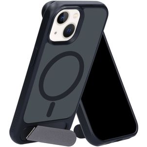 Mobiparts Hardcover iPhone 15 MagSafe Hoesje Hardcase Backcover met Standaard - Satin Black
