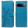 Mobigear Flowers Google Pixel 11 Hoesje Bookcase Portemonnee - Blauw