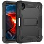 Mobigear ShieldStand iPad Mini 6 (2021) Hoes Hard Kunststof,Siliconen Backcover + Stylus Houder + Standaard - Zwart