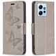 Mobigear Butterfly Xiaomi Redmi Note 12 Hoesje Bookcase Portemonnee - Grijs