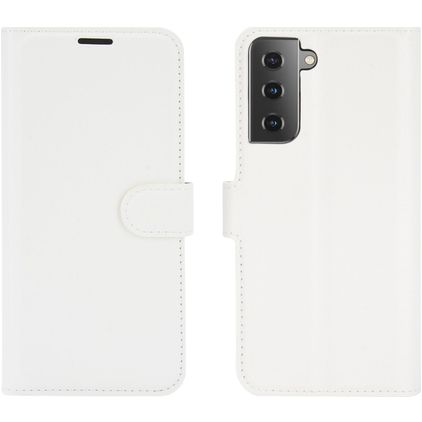 Mobigear Classic Samsung Galaxy S21 Hoesje Bookcase Portemonnee - Wit