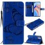 Mobigear Butterfly OPPO Reno 4 Hoesje Bookcase Portemonnee - Blauw