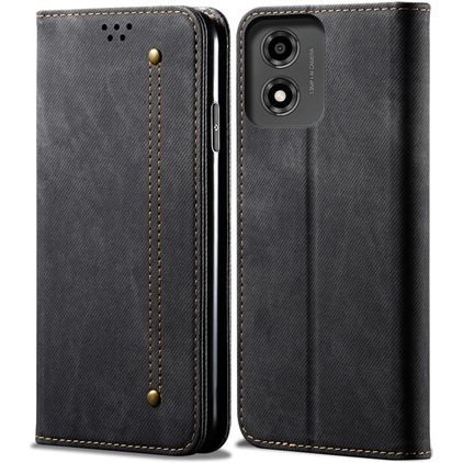 Mobigear Ranch Motorola Moto E14 Hoesje Bookcase Portemonnee - Zwart