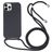 Mobigear Lanyard iPhone 16 Pro Max Siliconen Hoesje met koord - Zwart