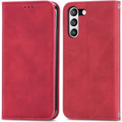 Mobigear Retro Slim Samsung Galaxy S21 FE Hoesje Bookcase Portemonnee - Rood