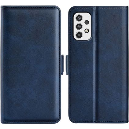 Mobigear Slim Magnet Samsung Galaxy A23 Hoesje Bookcase Portemonnee - Donkerblauw