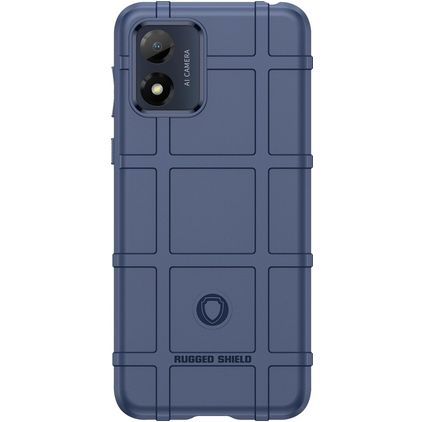 Mobigear Rugged Shield Motorola Moto E13 Hoesje Flexibel TPU Backcover Shockproof - Blauw