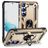 Mobigear Armor Ring Samsung Galaxy S23 Hoesje Hardcase Backcover Shockproof met Ringhouder - Goud