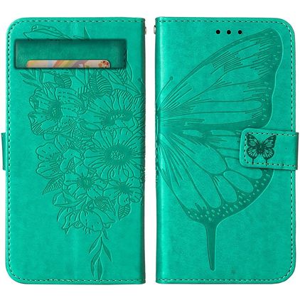 Mobigear Butterfly Google Pixel 7a Hoesje Bookcase Portemonnee - Groen