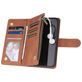 Mobigear Zipper iPhone 12 Pro Hoesje Bookcase Portemonnee - Bruin