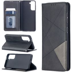 Mobigear Rhombus Slim Samsung Galaxy S21 Hoesje Bookcase - Zwart
