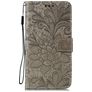 Mobigear Flowers Xiaomi Mi 10 Hoesje Bookcase Portemonnee - Grijs