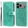 Mobigear Flowers iPhone 17 Pro Max Hoesje Bookcase Portemonnee - Groen