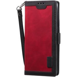 Mobigear Two Tone Huawei P40 Hoesje Bookcase Portemonnee - Zwart / Rood