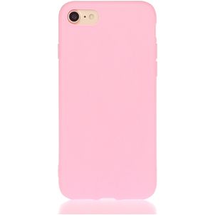 Mobigear Colors iPhone 8 Hoesje Flexibel TPU Backcover - Roze