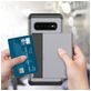 Mobigear Card Samsung Galaxy S10 Hoesje Hardcase Backcover Shockproof met Pasjeshouder - Zilver