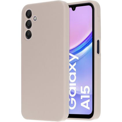 Mobiparts Samsung Galaxy A15 Siliconen Hoesje Backcover - Soft Salmon