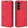Mobigear Retro Slim Samsung Galaxy S25 FE Hoesje Bookcase Portemonnee - Rood