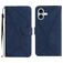 Mobigear Stitch iPhone 17 Hoesje Bookcase Portemonnee - Blauw