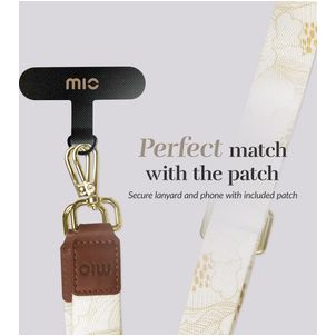 MIO Lanyard Universeel Telefoonkoord Verstelbaar - White Roses