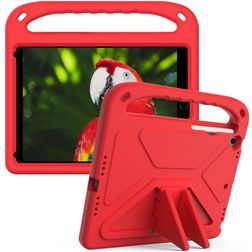 Mobigear AeroArmor iPad 9 (2021) Kinder Tablethoes met Handvat + Stylus Houder - Rood