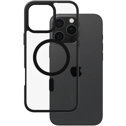 CARE by PanzerGlass Flagship iPhone 16 Pro Max MagSafe Hoesje Hardcase Backcover - Transparant / Zwart