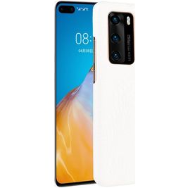 Mobigear Croco Huawei P40 Hoesje Hardcase Backcover - Wit