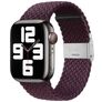 Mobigear Braided Nylon Apple Watch Bandje Klemsluiting - 42/41/40/38 mm - Bordeaux Rood