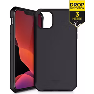 ITSkins SpectrumSolid iPhone 12 Pro Max Hoesje Flexibel TPU Backcover Shockproof - Plain Black